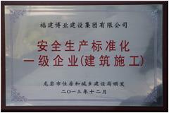 安全生產(chǎn)標(biāo)準(zhǔn)化一級企業(yè)(建筑施工)